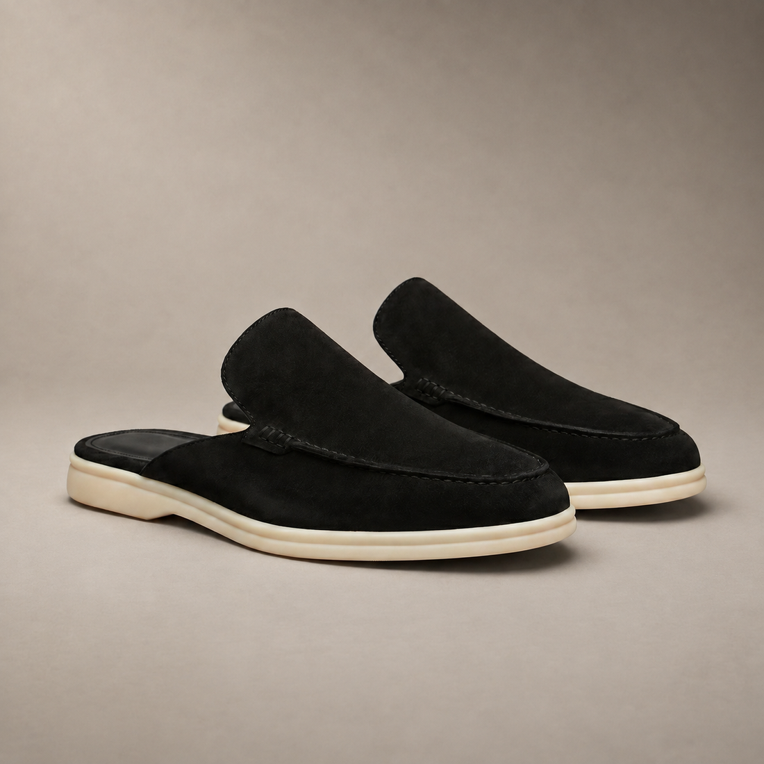 Men's Suede Backless Loafer Mules