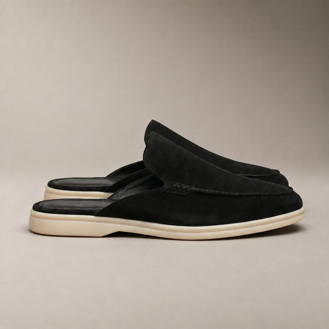 Men's Suede Backless Loafer Mules