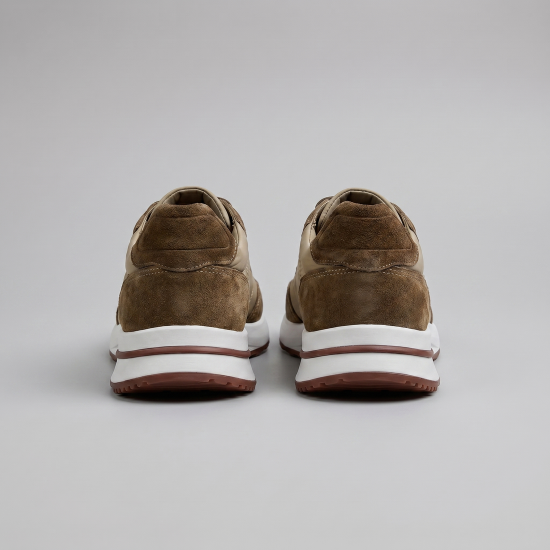 Men's Suede Panel Lace-Up Trainers BOGO
