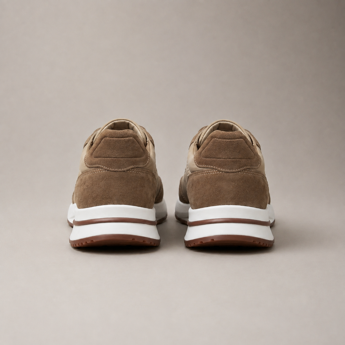 Men's Suede Panel Lace-Up Trainers