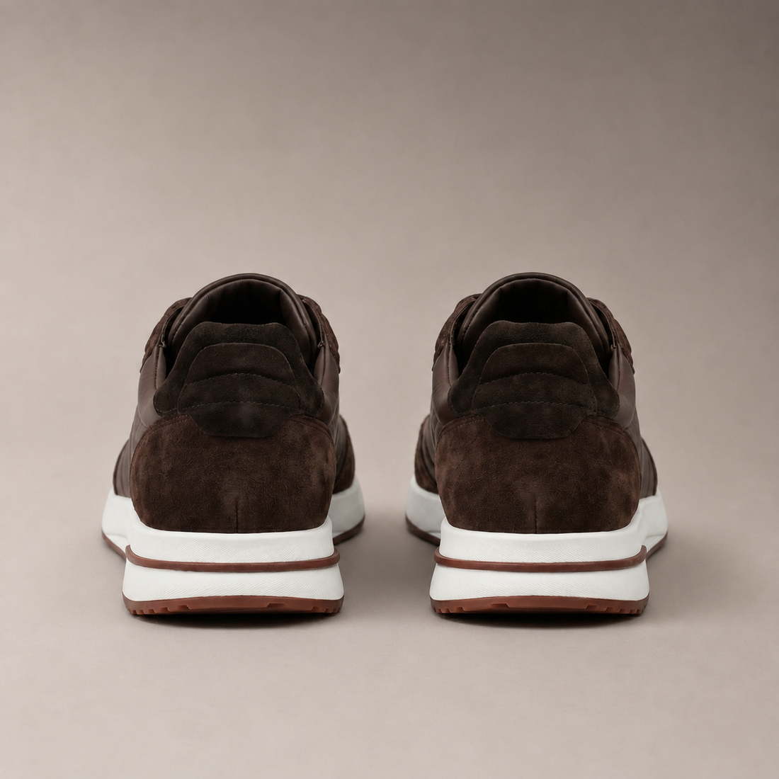 Men's Suede Panel Lace-Up Trainers