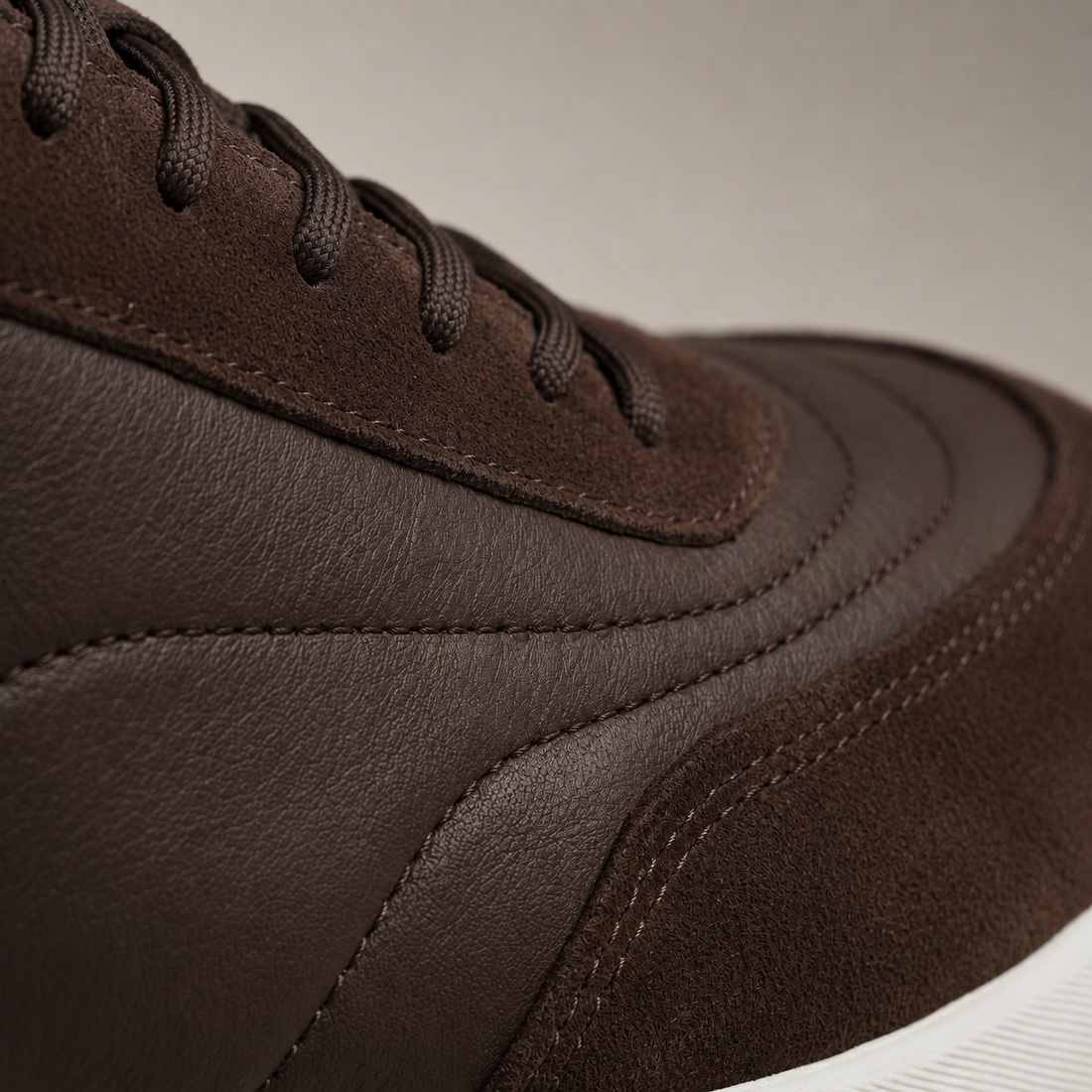 Men's Suede Panel Lace-Up Trainers