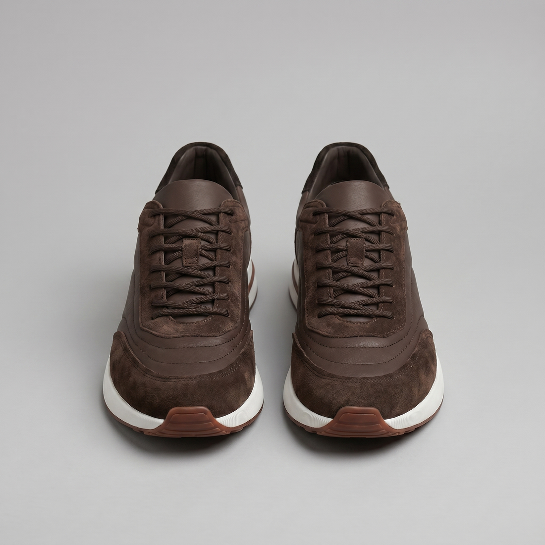 Men's Suede Panel Lace-Up Trainers
