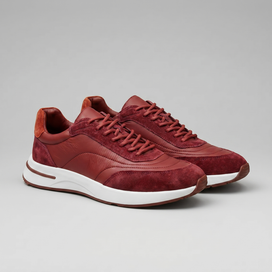Men's Suede Panel Lace-Up Trainers BOGO