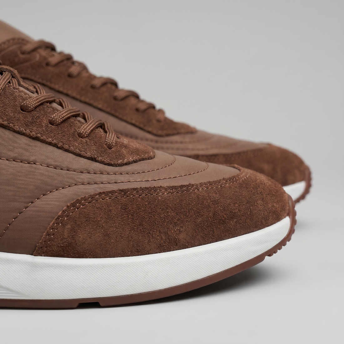 Men's Suede Panel Lace-Up Trainers BOGO