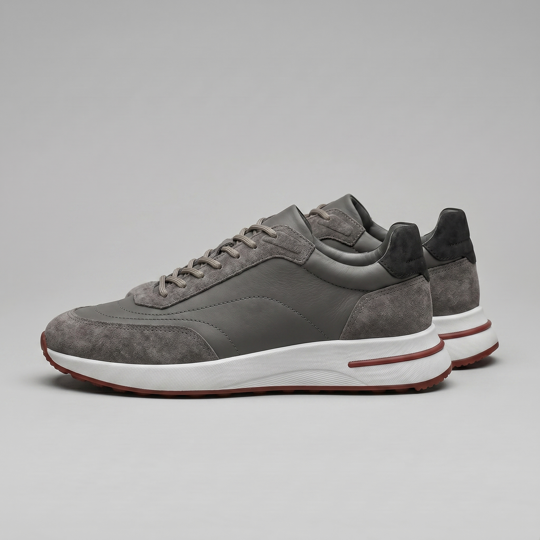 Men's Suede Panel Lace-Up Trainers