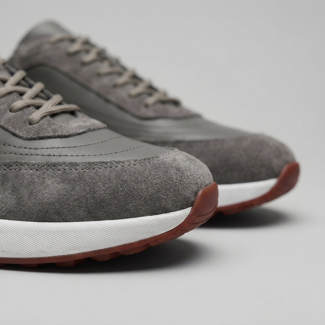 Men's Suede Panel Lace-Up Trainers BOGO