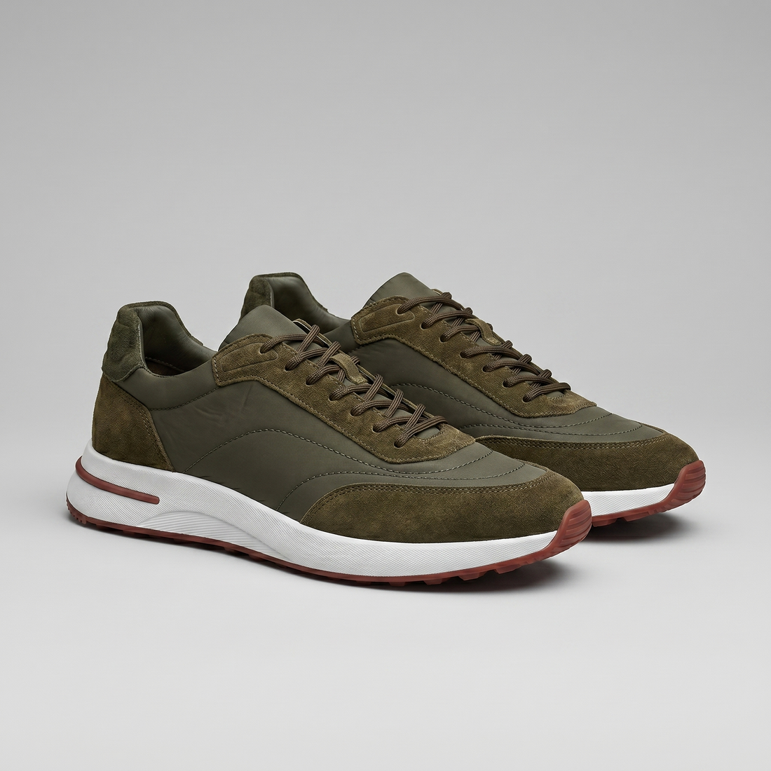 Men's Suede Panel Lace-Up Trainers BOGO