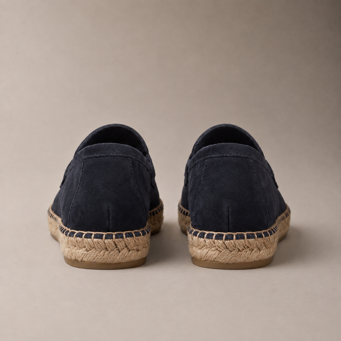 Men's Suede Penny Espadrille Loafers