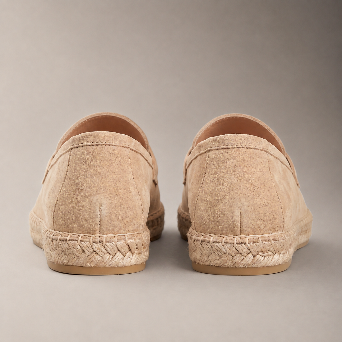 Men's Suede Penny Espadrille Loafers