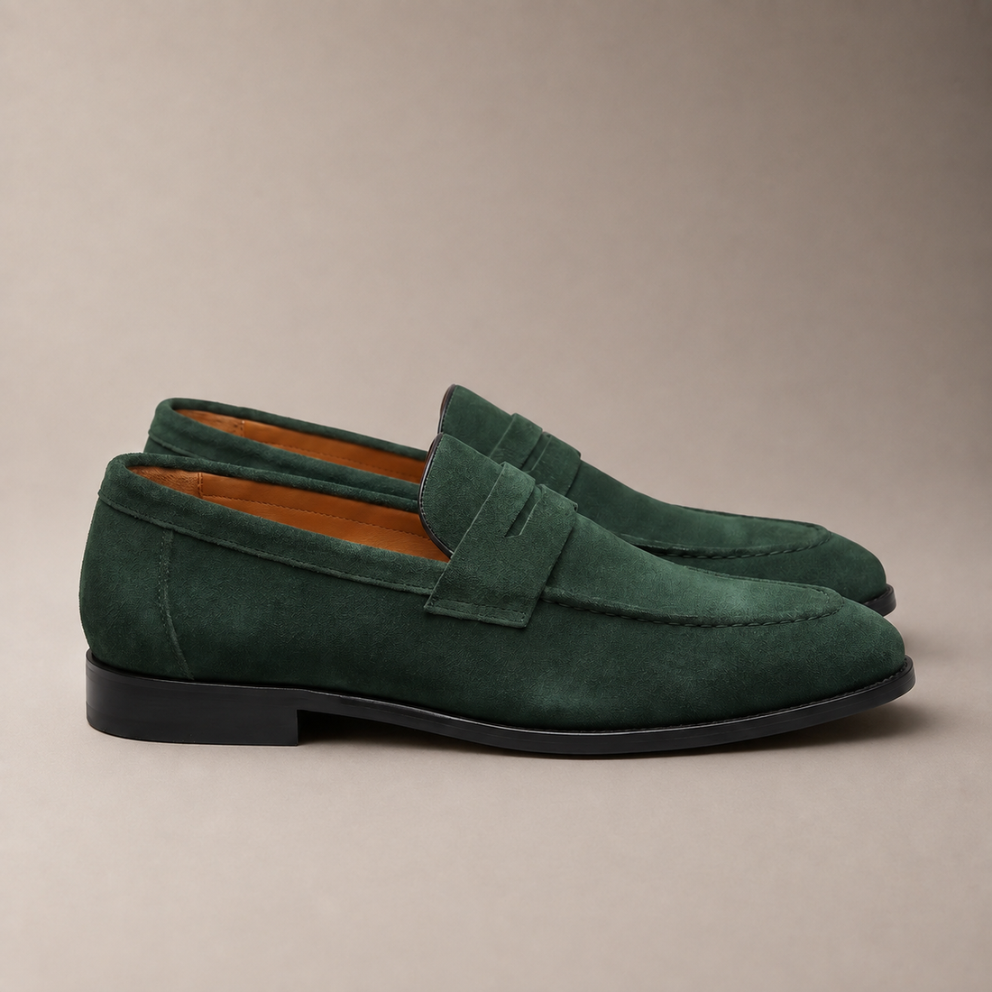 Men's Suede Penny Loafers
