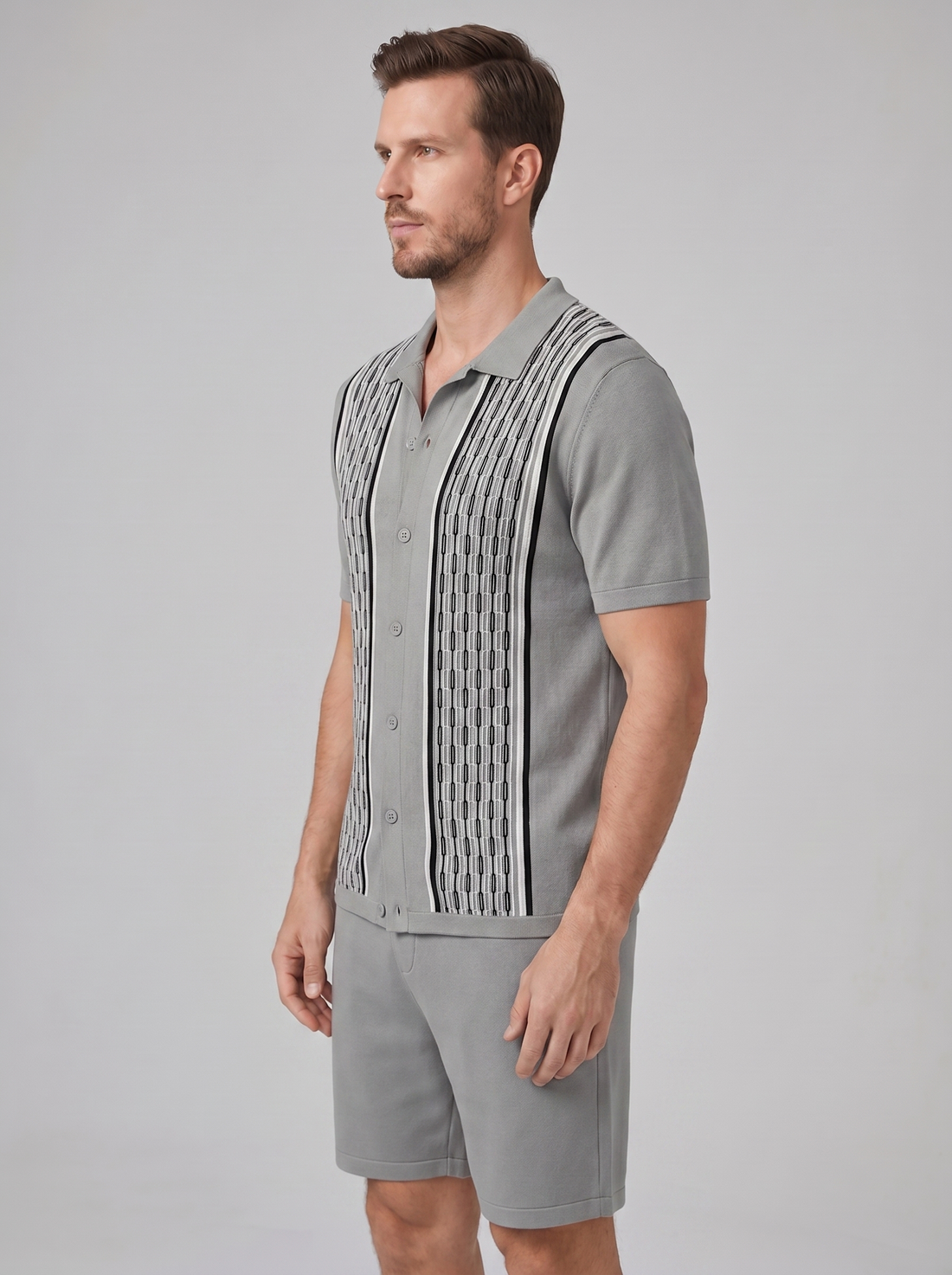 Men's Summer Set - Short Sleeve Shirt and Shorts Set