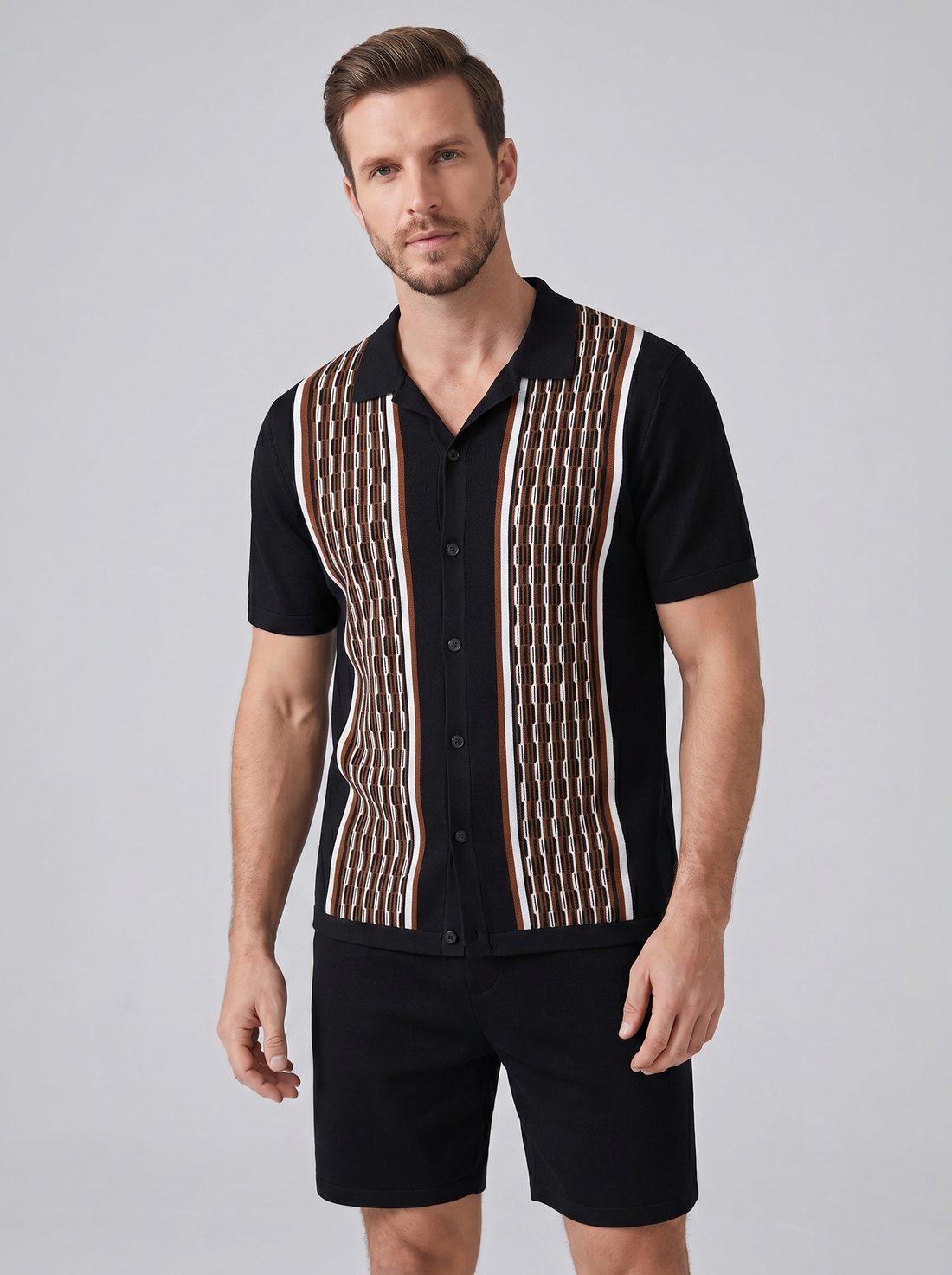 Men's Summer Set - Short Sleeve Shirt and Shorts Set