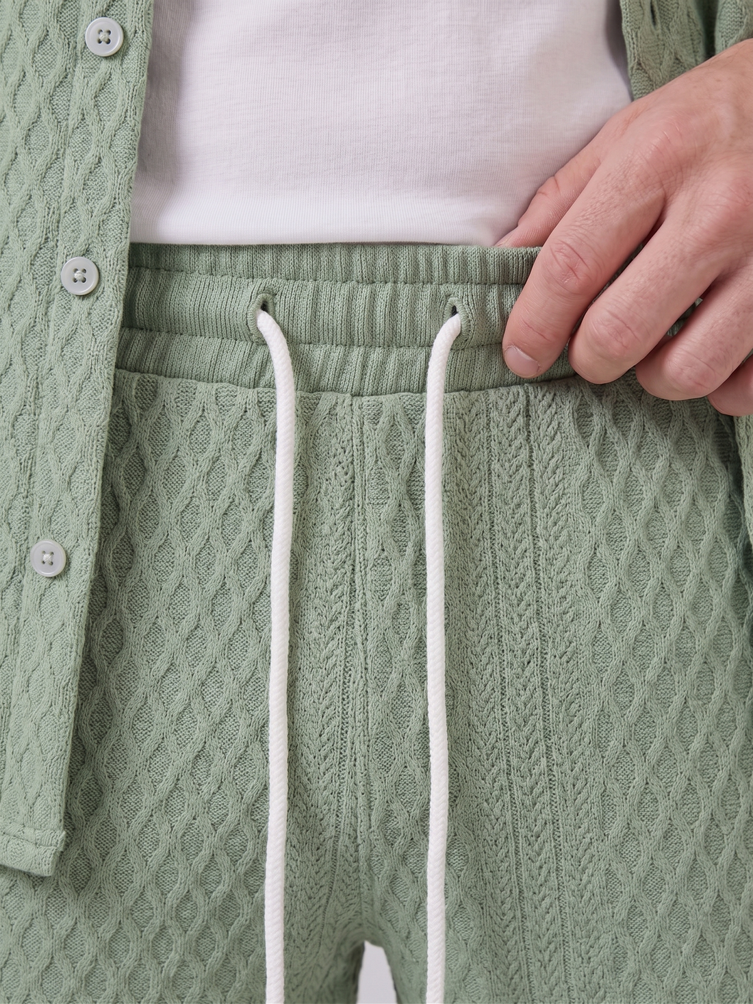 Men's Summer Waffle Outfit Set