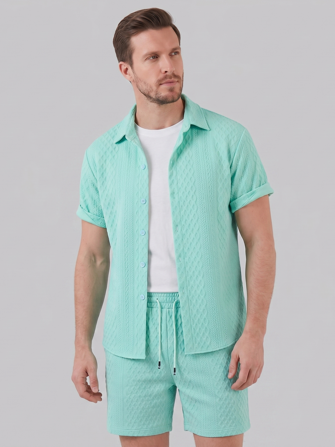 Men's Summer Waffle Outfit Set