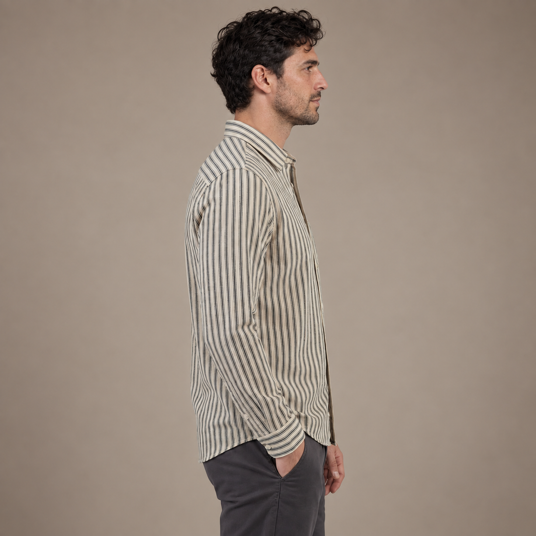 Men's Tailored Fit Striped Shirt