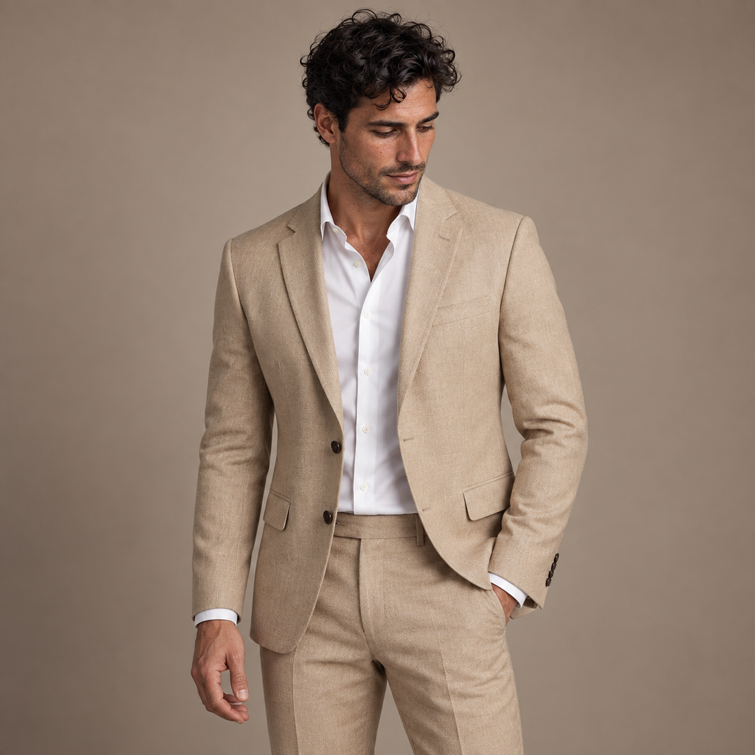 Men's Tailored Two Piece Wedding Guest Suit Set