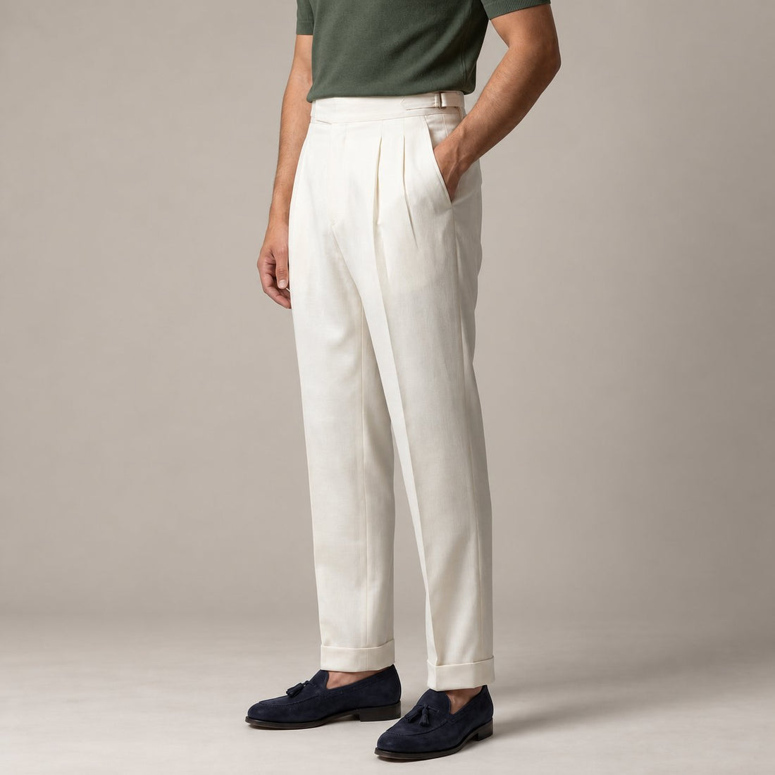 Men's Tailored fit Pleated Trousers