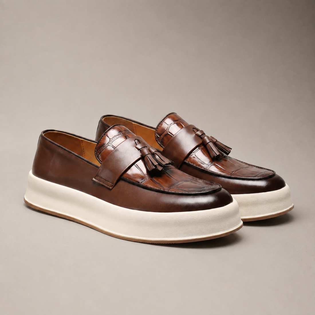 Men's Tassel Platform Loafers