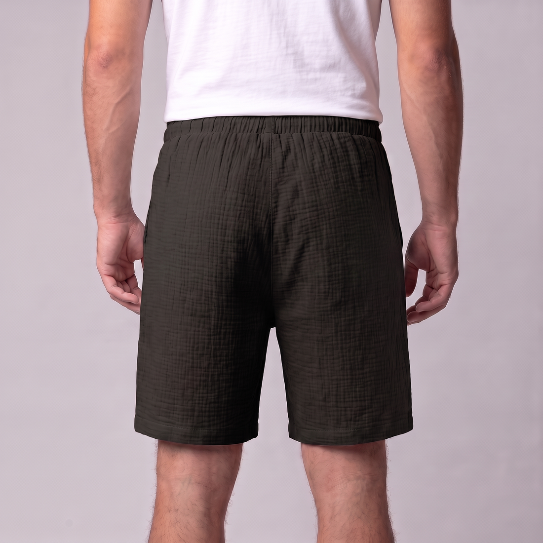 Men's Textured Drawstring Shorts