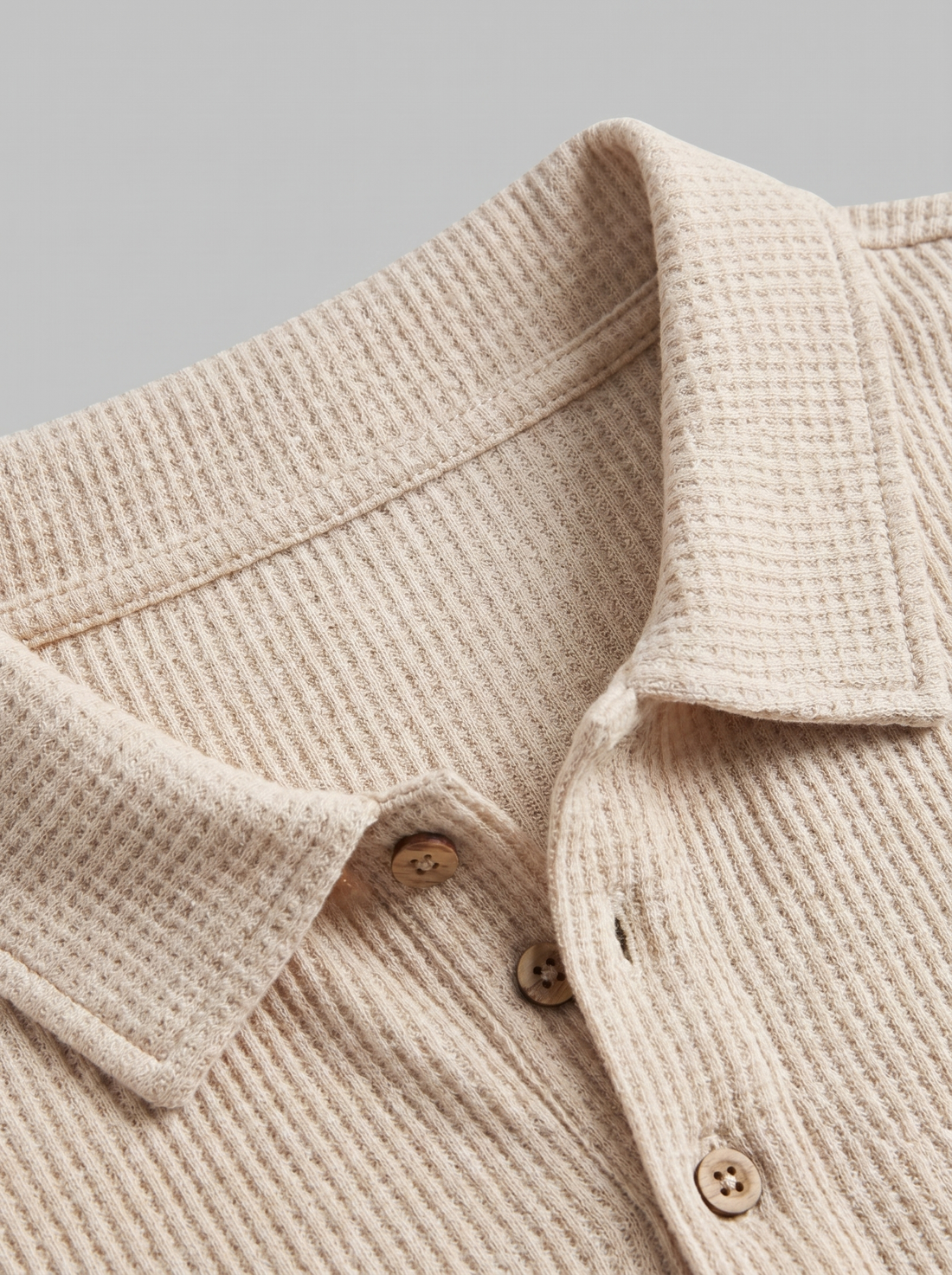 Men's Textured Knit Two Piece Set with Polo and Shorts