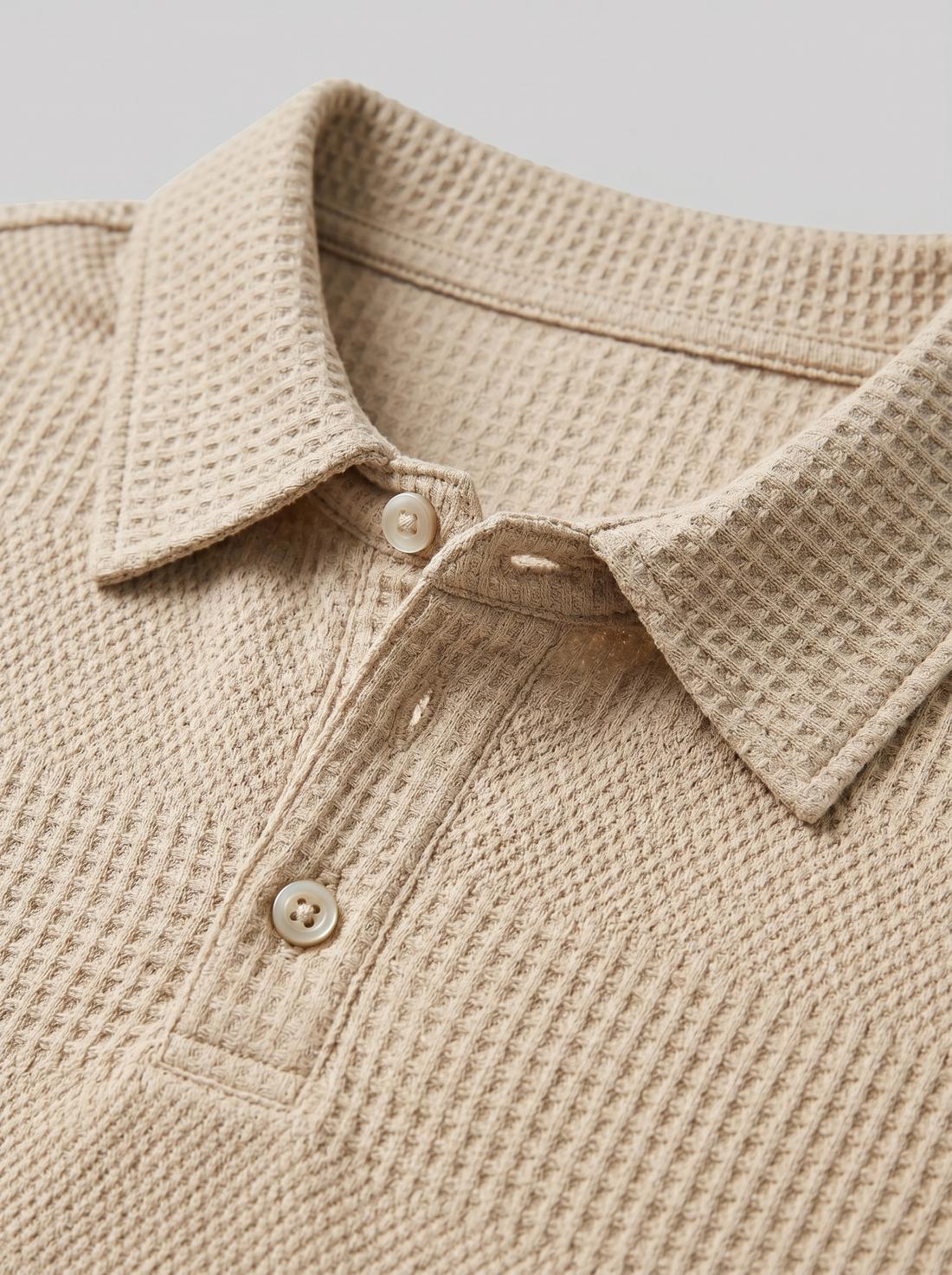 Men's Textured Polo and Shorts Set