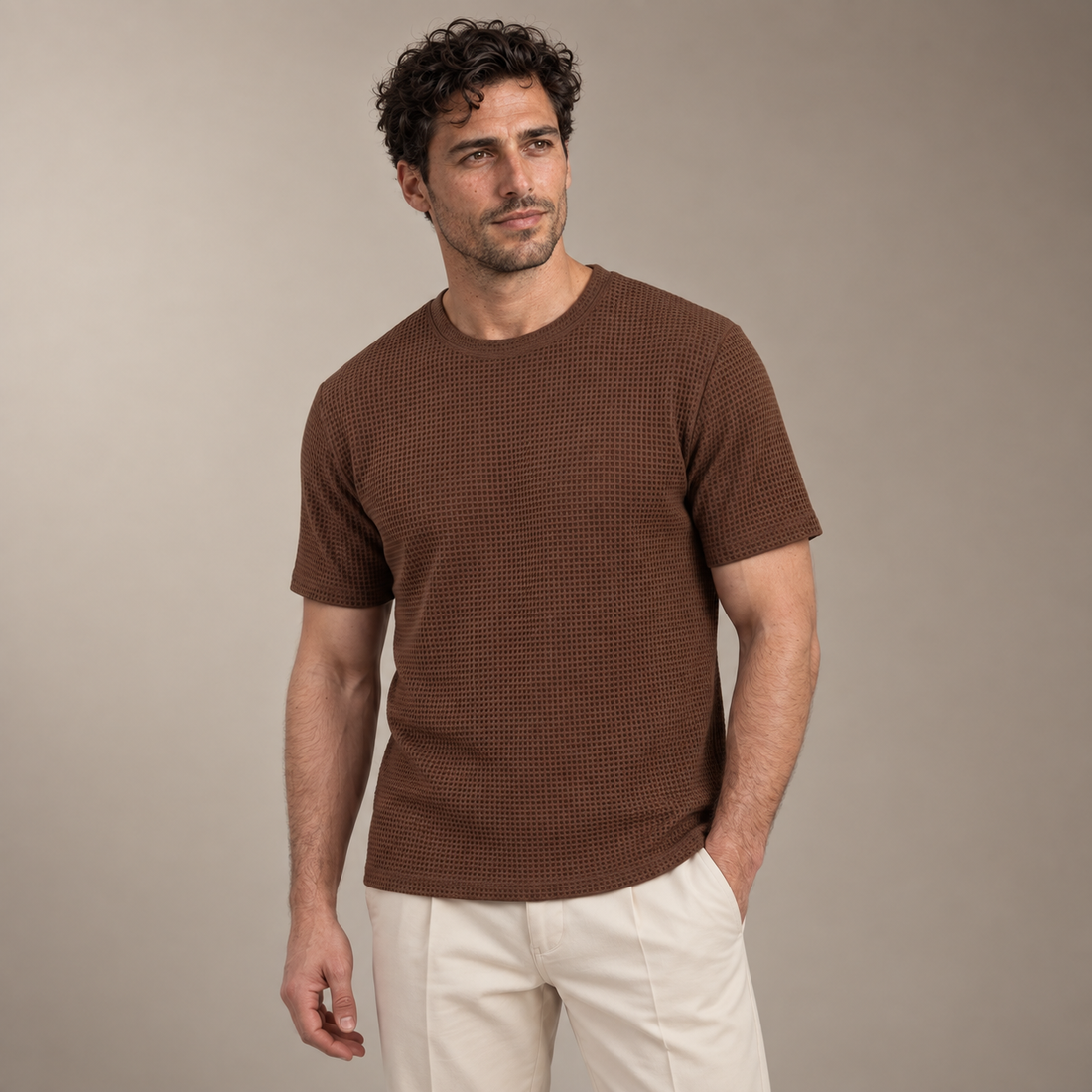 Men's Textured Short Sleeve Shirt