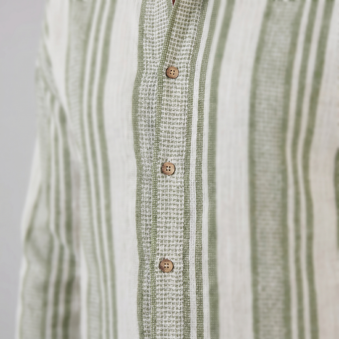 Men's Textured Stripe Button-Up Summer Shirt