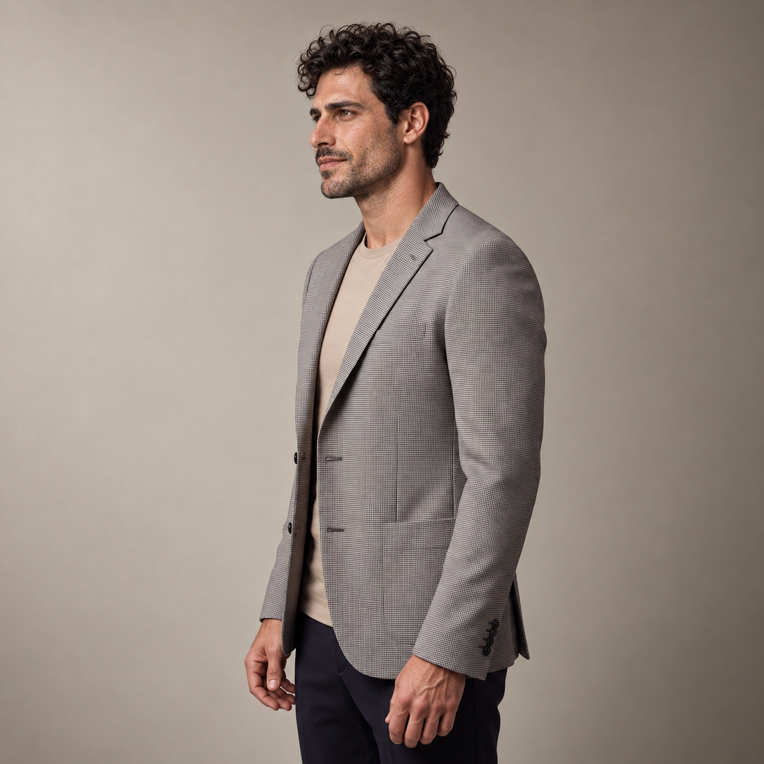 Men's Textured Two-Button Blazer