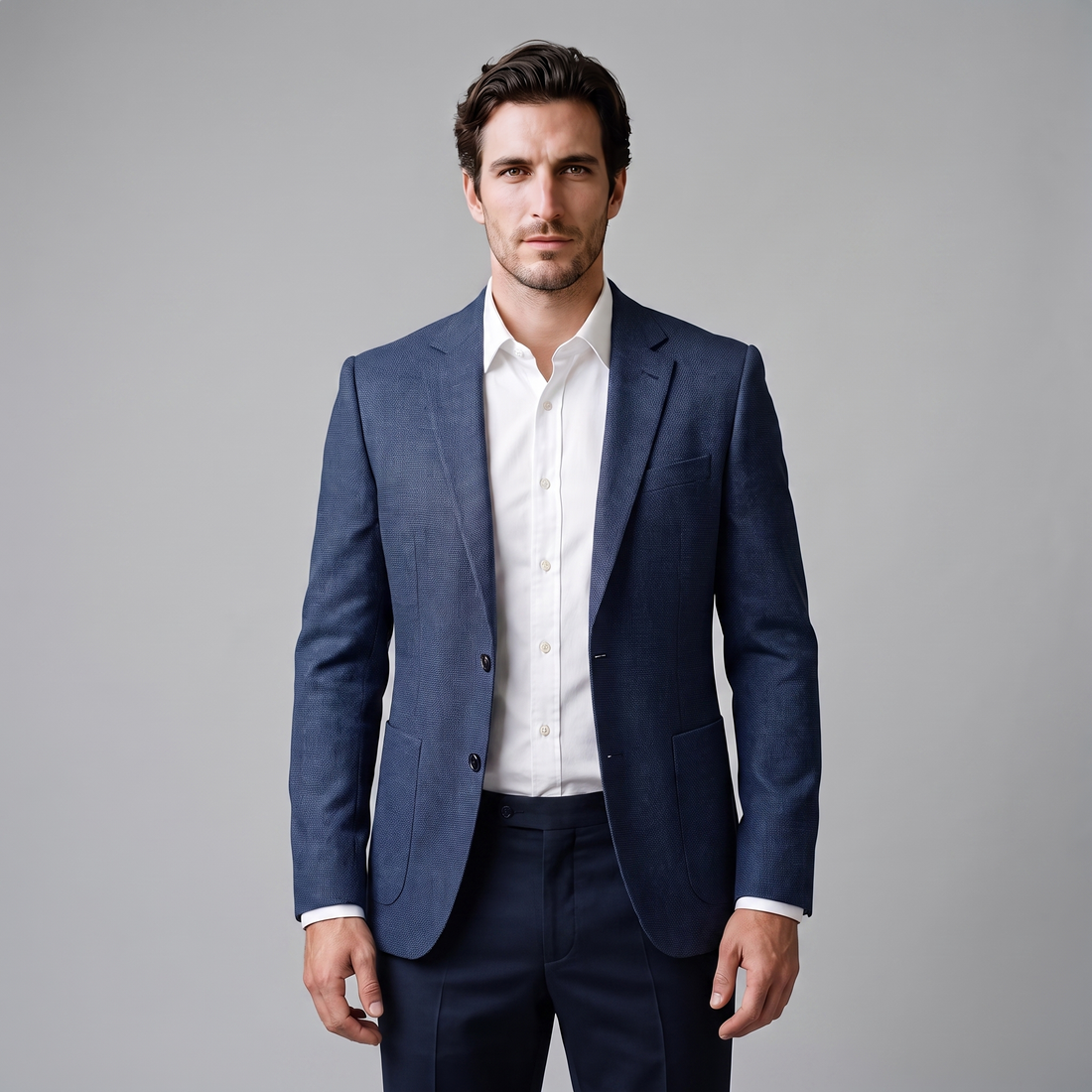 Men's Textured Two-Button Blazer