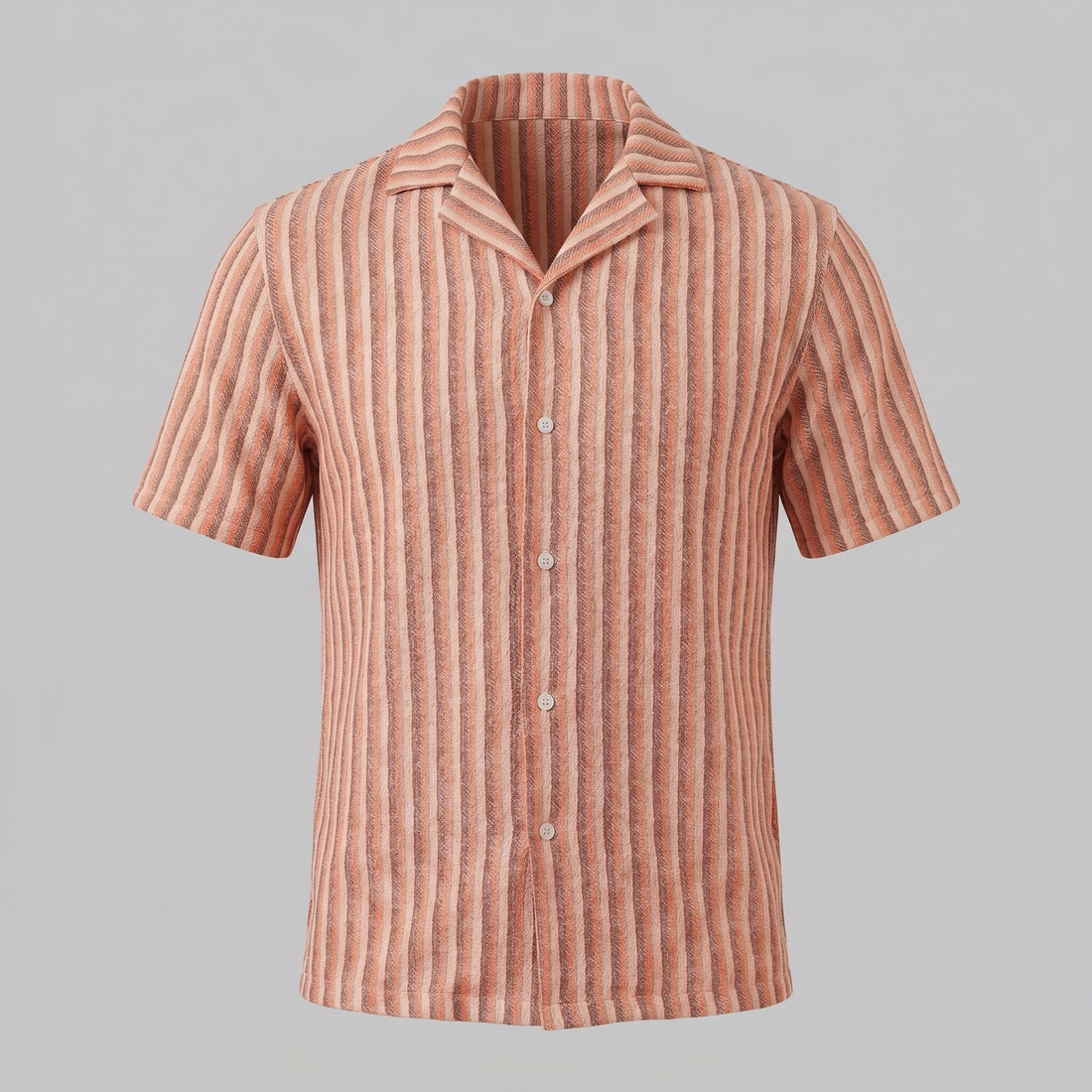 Men's Vertical Stripe Knit Resort Shirt