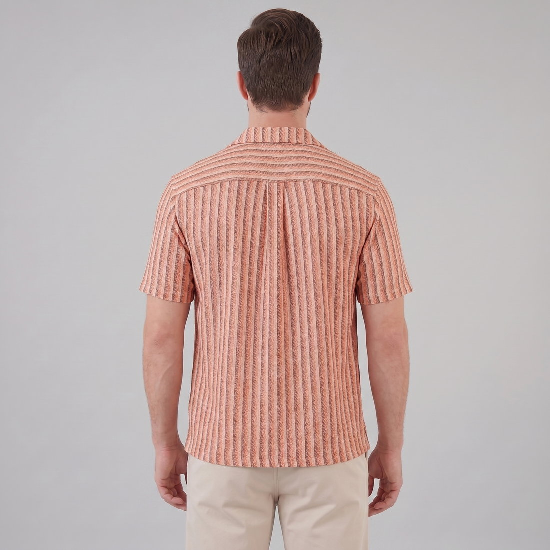Men's Vertical Stripe Knit Resort Shirt