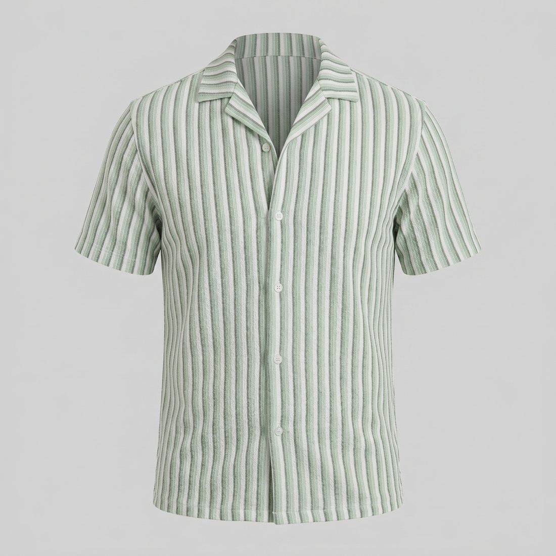 Men's Vertical Stripe Knit Resort Shirt