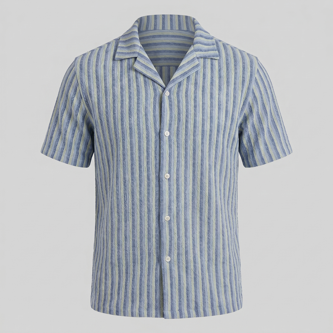 Men's Vertical Stripe Knit Resort Shirt