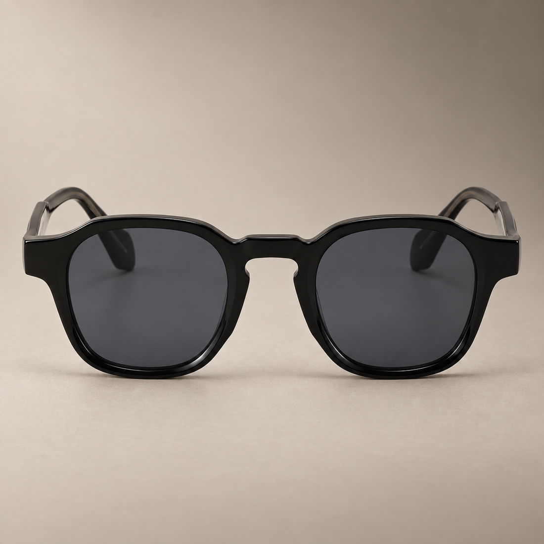 Men's Vintage Square Sunglasses with Dark Lenses
