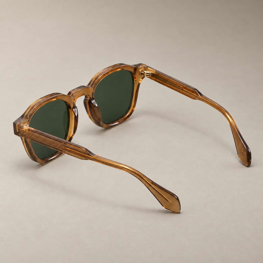 Men's Vintage Square Sunglasses with Dark Lenses