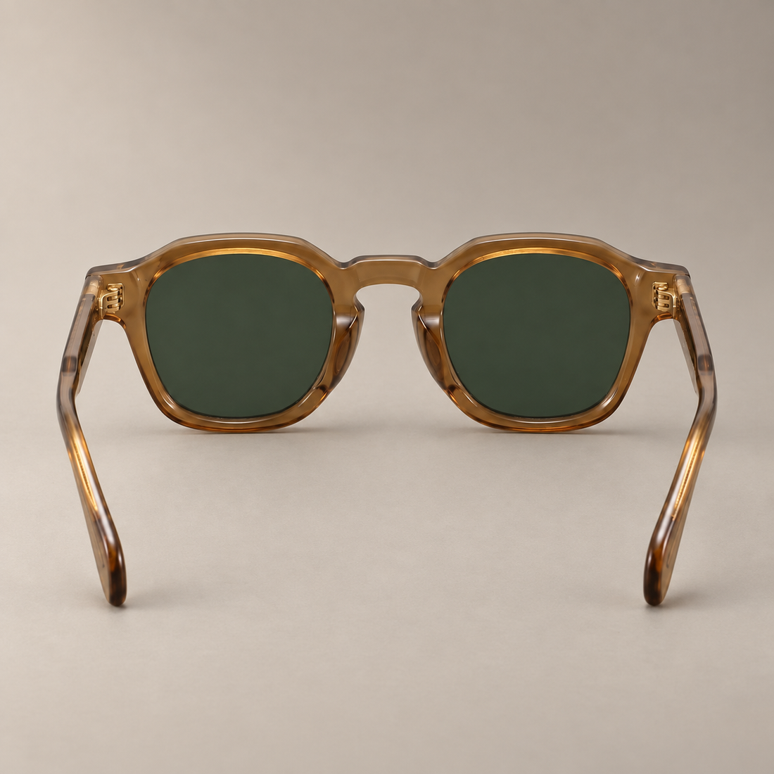Men's Vintage Square Sunglasses with Dark Lenses