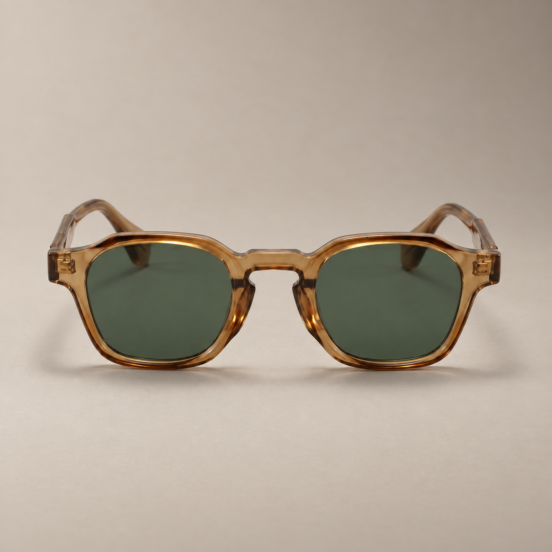 Men's Vintage Square Sunglasses with Dark Lenses