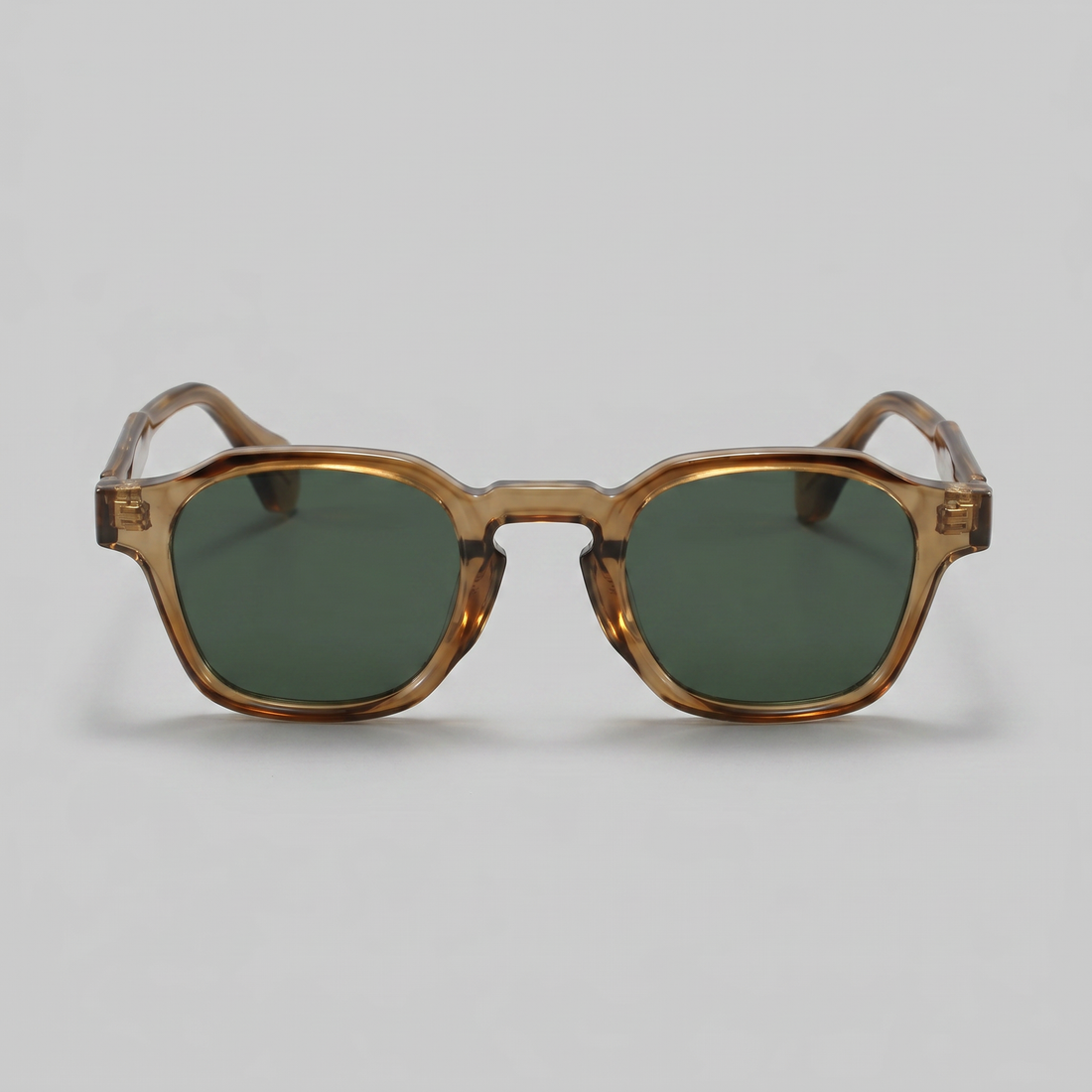 Men's Vintage Square Sunglasses with Dark Lenses