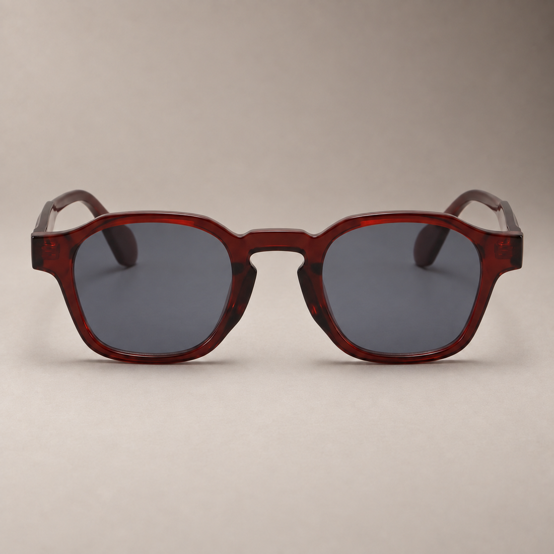 Men's Vintage Square Sunglasses with Dark Lenses