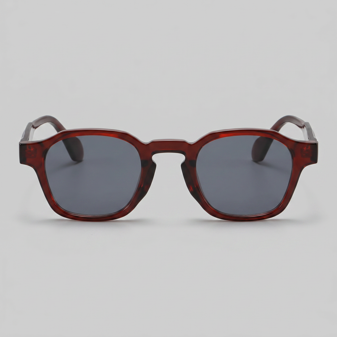 Men's Vintage Square Sunglasses with Dark Lenses