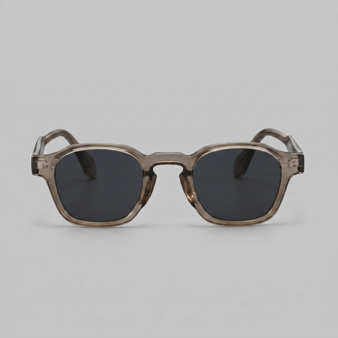 Men's Vintage Square Sunglasses with Dark Lenses