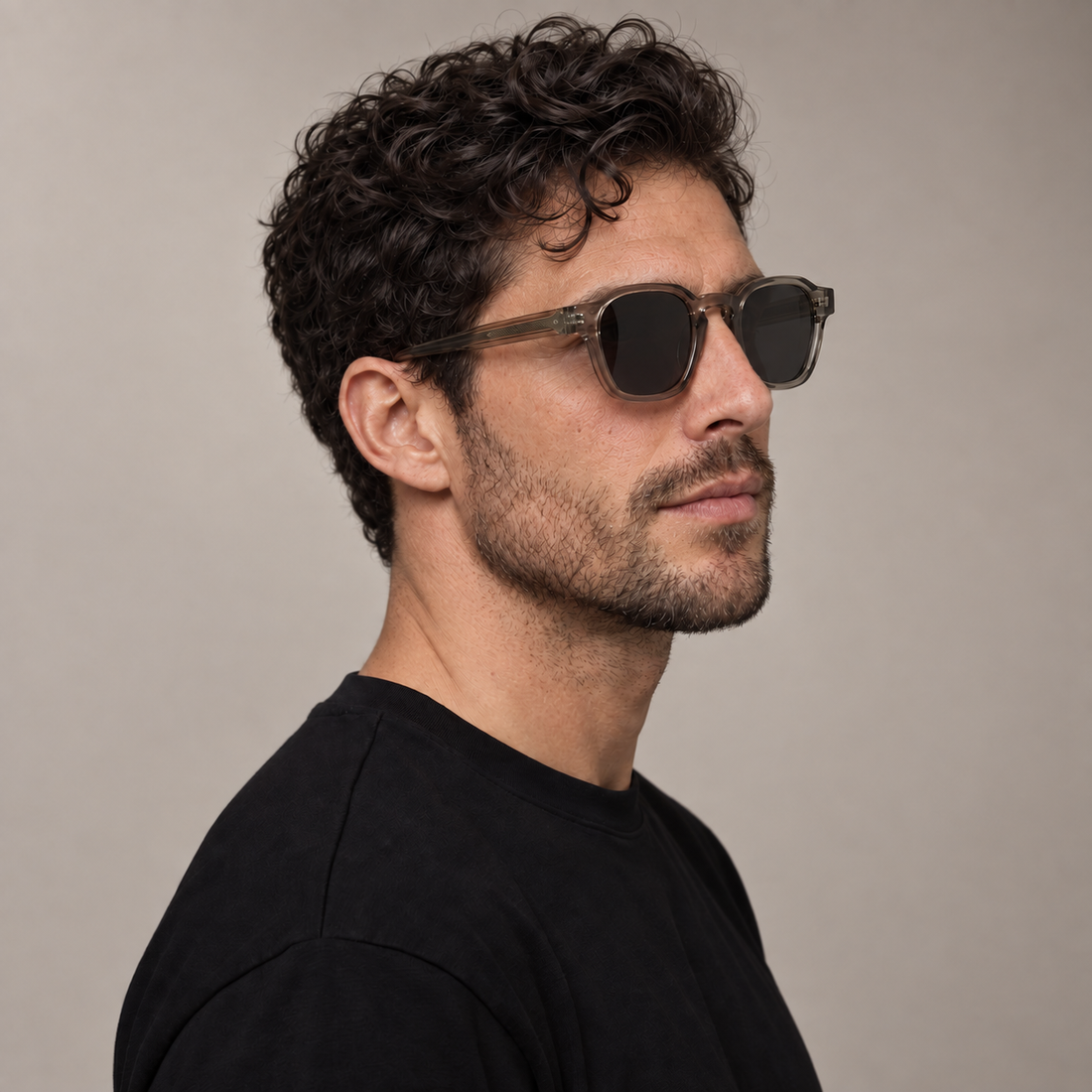 Men's Vintage Square Sunglasses with Dark Lenses