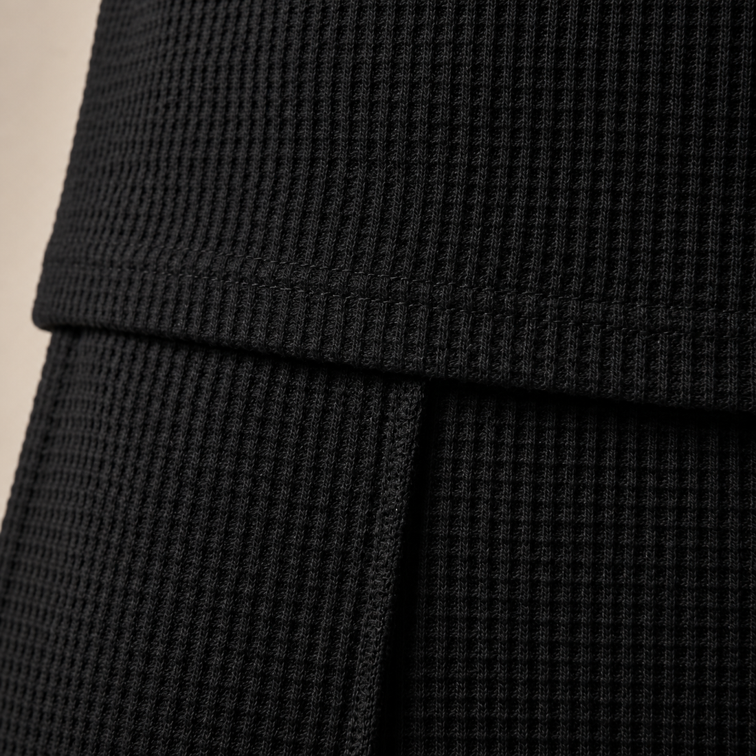 Men's Waffle Knit Polo and Shorts Set