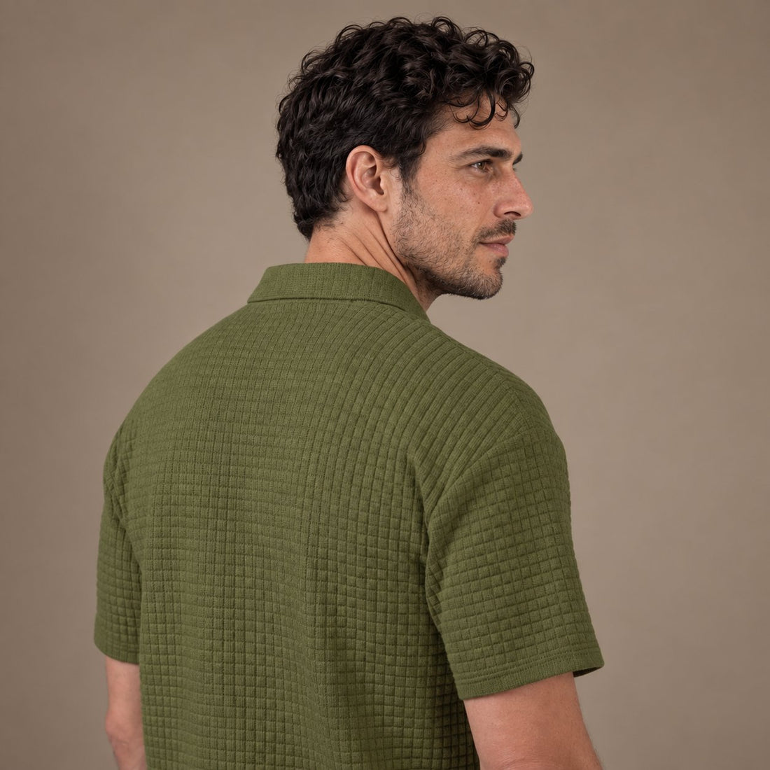 Men's Waffle Knit Short Outfit Summer Set