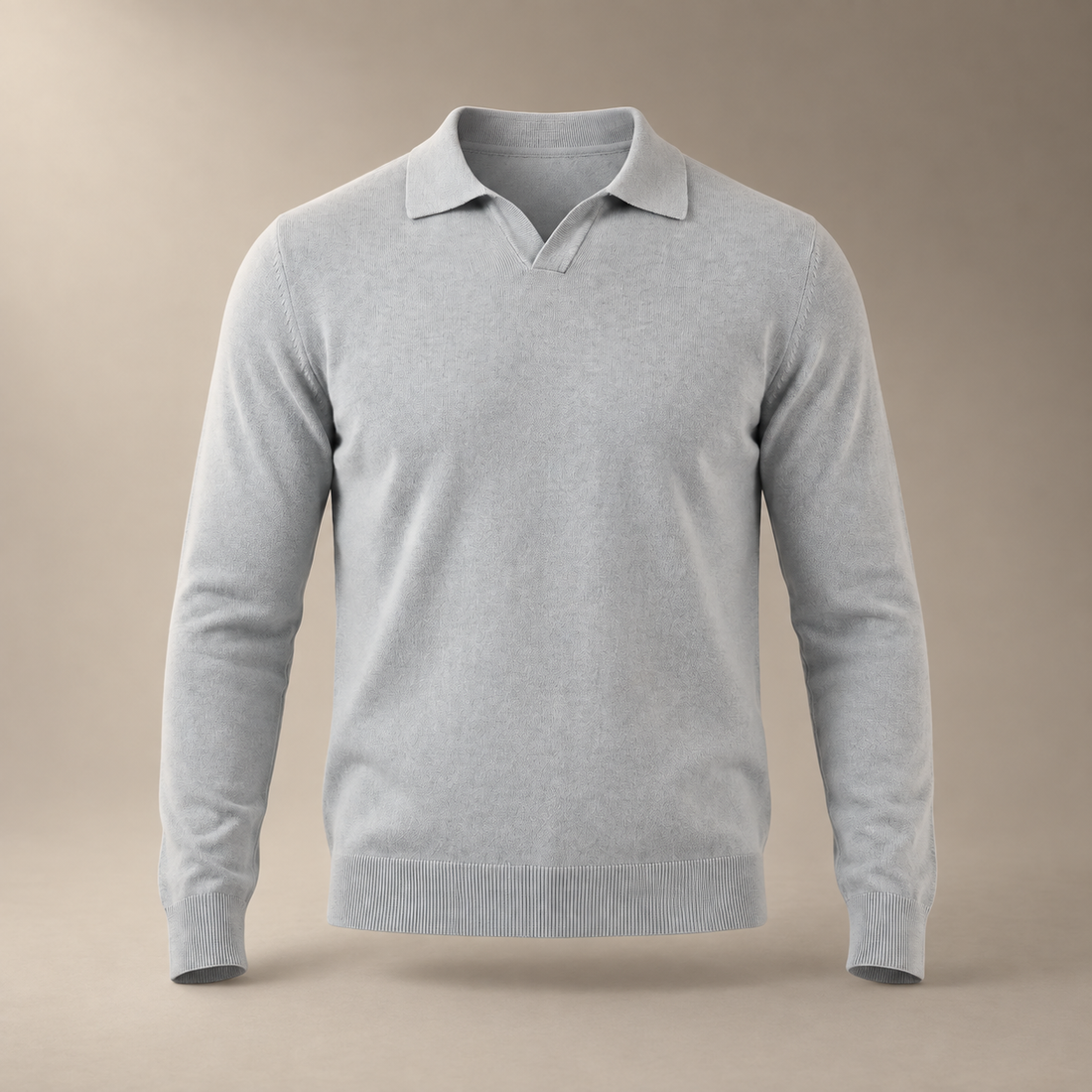 Men's Wool V-Neck Polo