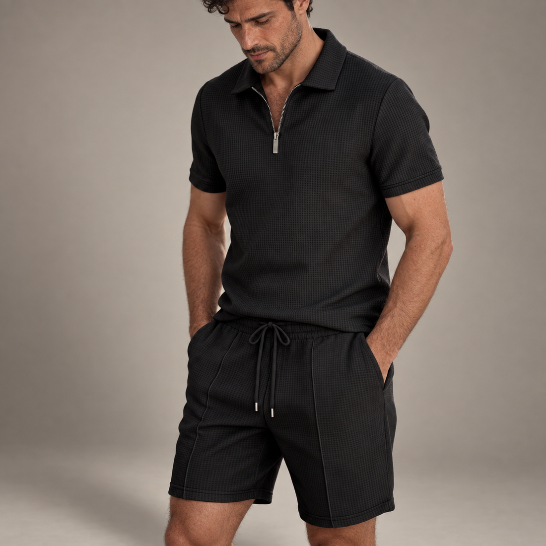 Men's Polo Shirt and Shorts Set