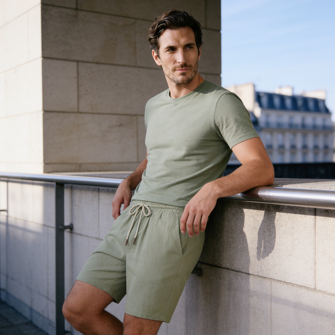 Men's Casual Drawstring Jogger Shorts