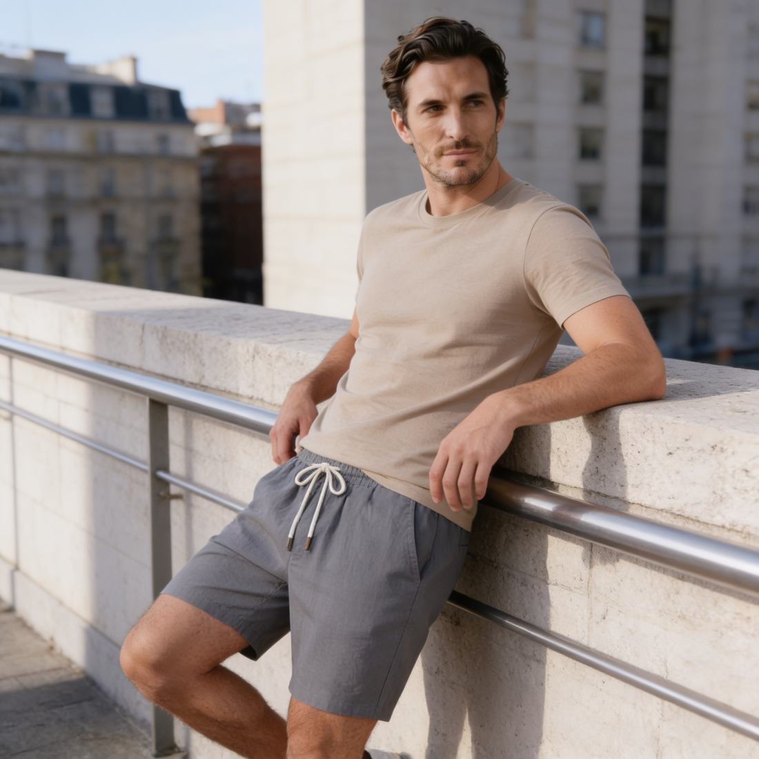 Men's Casual Drawstring Jogger Shorts