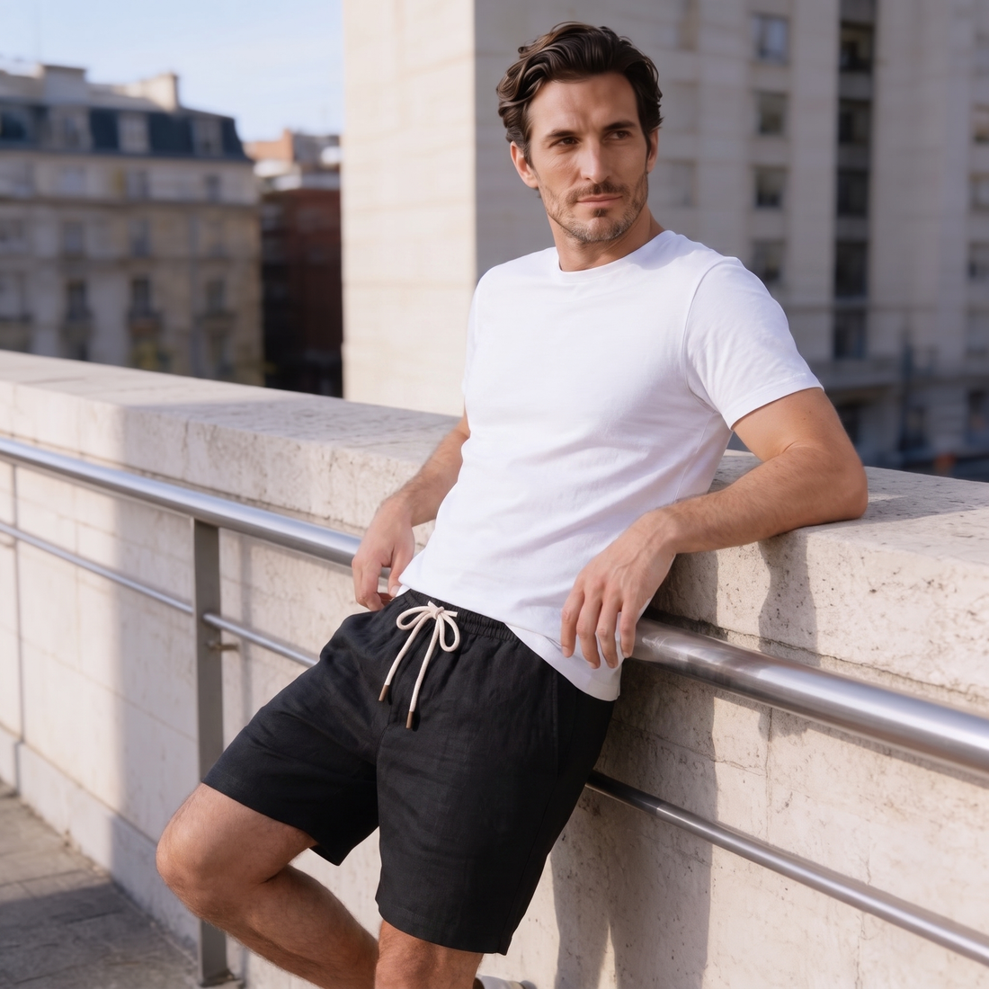 Men's Casual Drawstring Jogger Shorts